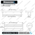 thumbnail image 3 of Matte Black Towel Rack 24'' Bathroom Towel Shelf with Double Towel Bars SUS304 Stainless Steel Wall Mounted, B6003BK, 3 of 7