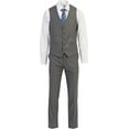 thumbnail image 5 of Men's Three Piece Premium Modern Fit Two Button Suit Gray, 5 of 7