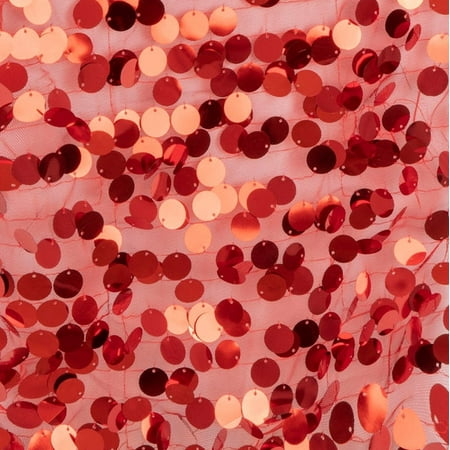 

Pack of 1 Large Payette Sequin Tablecloth 90 X132 Rectangular - Red for Wedding Baby Shower Quinceanera/Sweet 16 New Years Bash Anniversary Party and Event Décor