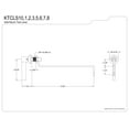 thumbnail image 2 of Kingston Brass KTCLS17 Claremont Side Mount Toilet Tank Lever, Brushed Brass, 2 of 2