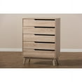 thumbnail image 6 of Baxton Studio Fella Two-Tone Oak and Gray Wood 5-Drawer Chest, 6 of 6
