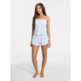 thumbnail image 2 of No Boundaries Cami Top and Bloomer Shorts Sleep Set, 2-Piece, Women's XS-XXL, 2 of 5