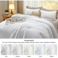 thumbnail image 2 of U by Bedsure 3 Pieces Queen Comforter Set, White Comforter Set for All Seasons, 1 Lightweight Prewashed Comforter and 2 Pillowcases, Queen, White, 2 of 7