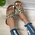 thumbnail image 6 of Xunlbb Women's Sandals Women's Summer Flip-flop Leopard Toe Flat Beach Sandals Women's Fashion Shoes Up to 60% Off, 6 of 9