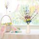 thumbnail image 4 of Juego de 3 púas de flores artificiales de Pascua de 17,7 pulgadas, tallos decorativos de plástico, color rosa y verde, para primavera, verano y vacaciones, para jarrones, centros de mesa,, 4 of 6