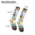 thumbnail image 2 of Masiiu Bluey Print Adult Crew socks, Comfortable Novelty Colorful Patterned, Breathable, Stylish Colorblock for Men Women, 2 of 6