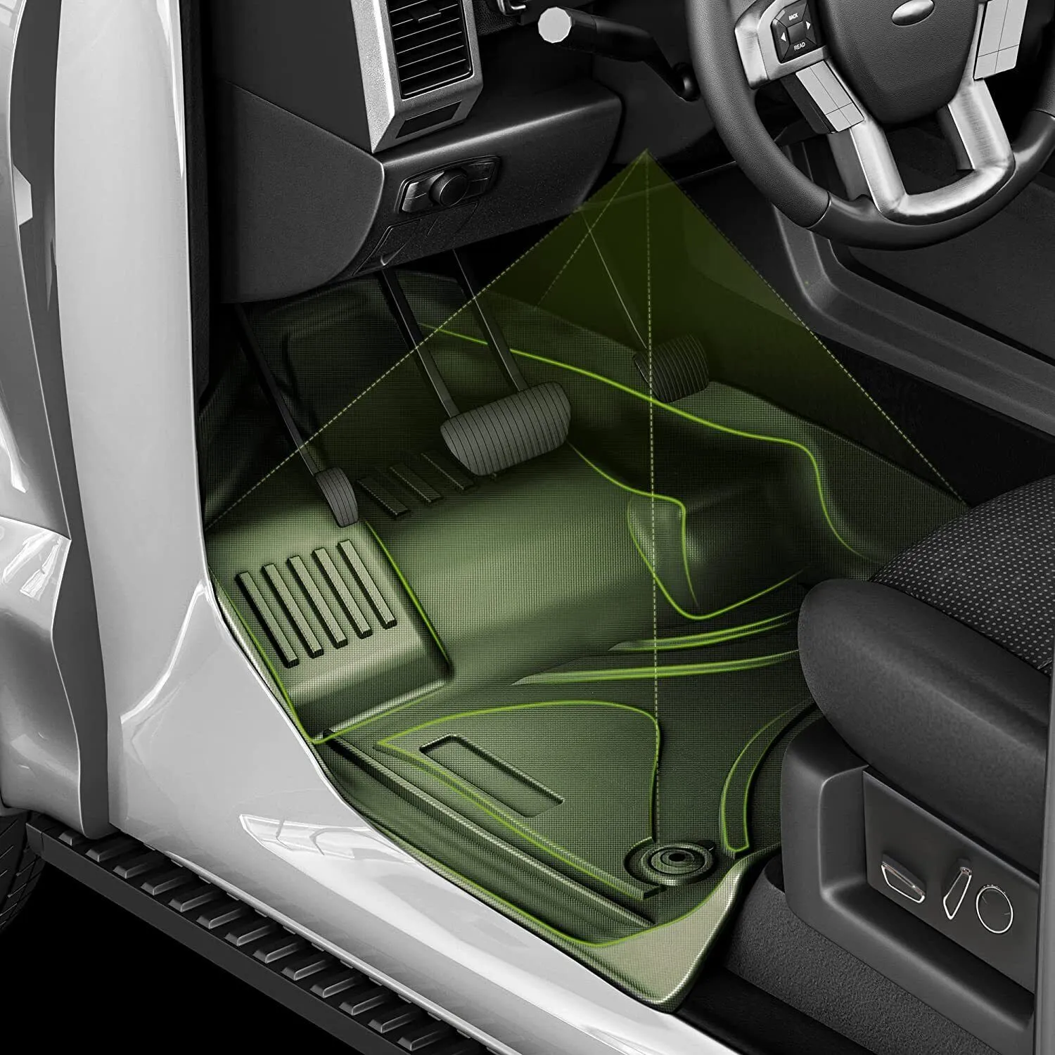 Auto Drive All Weather Floor Mat fit for 2021-2023 2024 Chevrolet Tahoe GMC Yukon Cadillac Escalade Yukon Denali