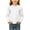 White, variant on WDWYY Little Girls Cotton Long Sleeve Top Loose Fit Casual Crew Neck Ruffle Shoulder Soft T Shirt Light Blue 4-5 Years