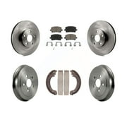 Transit Auto - Front Rear Disc Brake Rotors Ceramic Pads And Drum Kit For Toyota Corolla K8C-102576