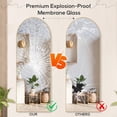 thumbnail image 6 of 21"x64" Arched Mirror Full Length, Body Wall Mirrors with Shatter-Proof Glass, Floor Standing, Hanging or Leaning, Large Tall Arch Mirror with Stand Aluminum Alloy Frame for Bedroom Cloakroom, 6 of 9