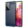thumbnail image 1 of PANDACO Navy Brushed Metal Case for Samsung Galaxy S21 Ultra, 1 of 4