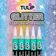 thumbnail image 2 of Tulip Glitter Washable Fabric Paints Pen Set 5 Colors, 2 of 6