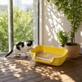 thumbnail image 4 of Semi Enclosed Cat Litter Box with High Sides, Low Entry Large Capacity Ventilate Odor Box for Indoor Cats, Senior Cats & Kittens, Easy Clean & Anti-Splashing Pet Potty 16.54''LX11.02''WX4.72''H, 4 of 7