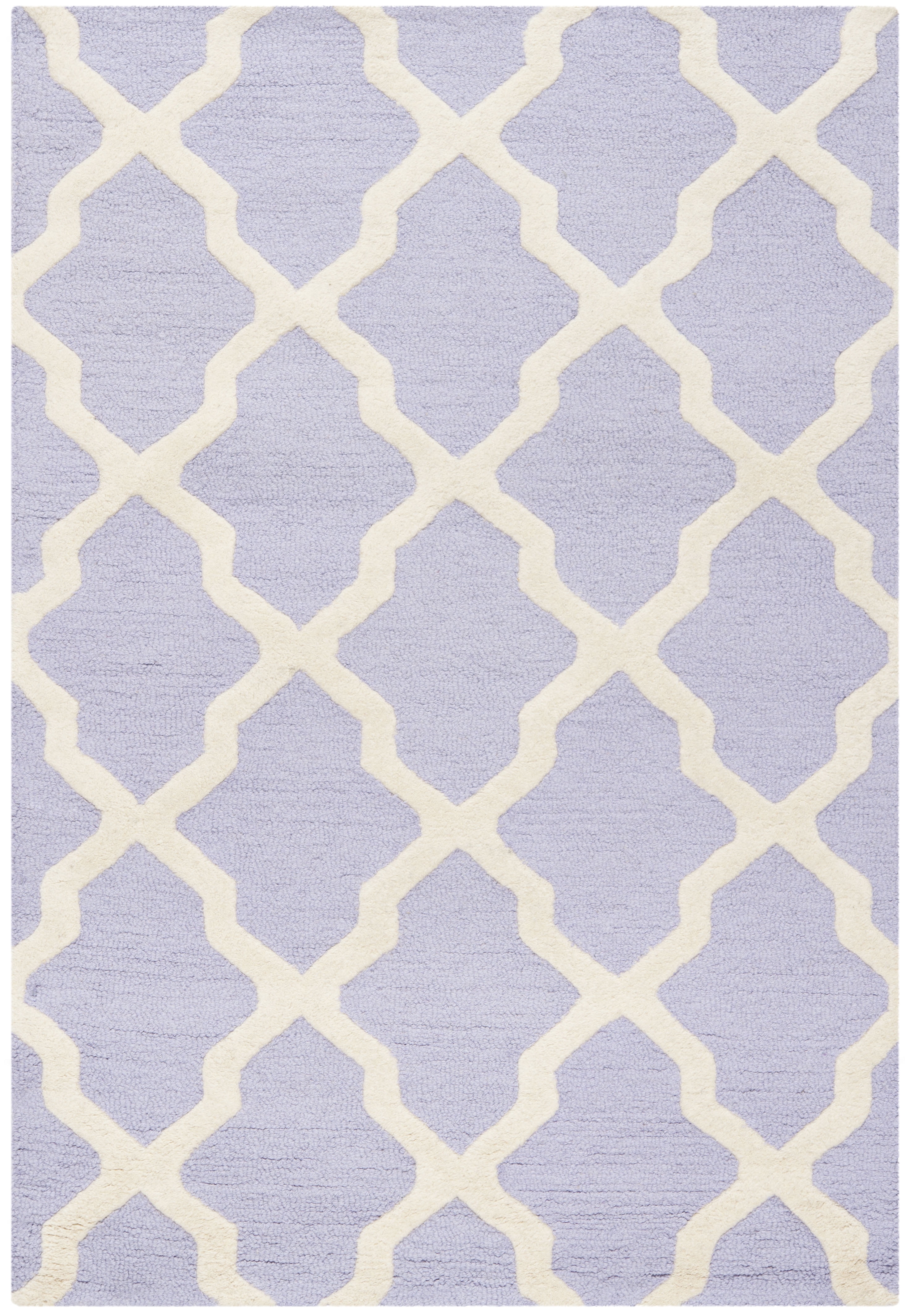 SAFAVIEH Cambridge Liam Geometric Wool Area Rug, Lavender/Ivory, 3' x 5'