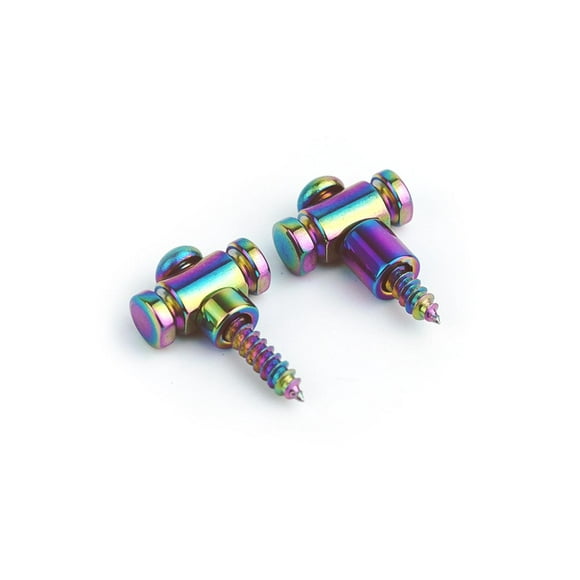 Guyker - Juego de 2 retenedores de cuerda para guitarras eléctricas, camaleón SR1 arco iris