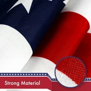 G128 American Flag, 3x5 ft, Printed 150D Polyester, Stars & Stripes, Brass Grommets, Indoor/Outdoor