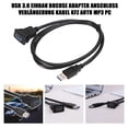 thumbnail image 3 of Car Dash board USB Male to Female Socket Extension Cable Panel, 3 of 10