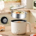 thumbnail image 2 of FAMKIT  Electric Hot Pot, 1.8L Non-Stick Electric Cooker Steamer, Multifunction Rapid Mini Cooker Dual Power Control Adjustable Temperature, for Rice, Egg, Noodle, Oatmeal, Soup, Boil, 2 of 8