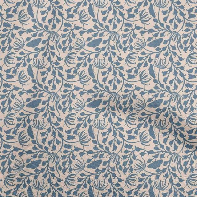 oneOone Rayon Navy Blue Fabric Asian Block Print Craft Projects Decor Fabric Printed By The Yard 56 Inch Wide