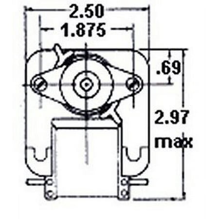 Fasco C-Frame Vent Fan Motor .59 amps 3000 RPM 120V # K614 (CW rotation)