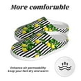 thumbnail image 6 of Kdxio Lemons on Striped Women's Men's Slippers Plush Slip-On House Slipper for Winter Indoor Soft Cushion Non-slip Fluffy Slides Slippers-11, 6 of 7