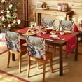 thumbnail image 5 of Japceit 3D Style Christmas Chair Covers, Festive Dining Chair Back Decorations, Holiday Themed Seat Covers for Home, Party and Seasonal Display, 5 of 6