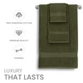 thumbnail image 4 of Martex 6-Piece 100% Ringspun Cotton Towel Set, Quick Dry Soft & Absorbent, Dark Green, 4 of 8