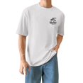 thumbnail image 4 of Huesdet Men Graphic T Shirtss Crewneck Short Sleeve Tee Textured Knit Pullover Tops Graphic Tees Men(White,3XL), 4 of 9