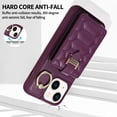 thumbnail image 3 of Decase Wallet Cover For iPhone 13 Pro,Premium Leather Shockproof Phone Shell With Back Flip Card Slots & Ring Kickstand & Hand Strap & Crossbody Strap - deeppurple, 3 of 6