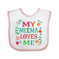 Inktastic My Meema Loves Me Girls Girls Baby Bib