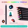 thumbnail image 2 of Valentines Day Gifts for  Classroom,12 Rainbow Colored Pencils ,Art Supplies,  Basket Stuffers Essentials Teen Girl Gifts Trendy Stuff,Party Favors Arts and Crafts for  Ages 8-12, 2 of 6