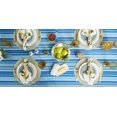 thumbnail image 5 of Indoor/Outdoor Tabletop Collection Multi-use, Machine Washable, Striped, Tablecloth, 60" Round, Blue Ocean, 5 of 6