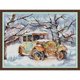 thumbnail image 2 of (J610) Hilo Algodón Ecológico Bordado 14CT 2 Hebras Impresión 44*34cm Kit Serie Festival Punto Cruz Coche Clásico Invierno (gancho), 2 of 9