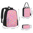 thumbnail image 2 of Fotbe Pink Donut Set Escolar 3 en 1 para Niños - Mochila Duradera con Lonchera Aislante y Estuche para Lápices - Mochila Escolar para Niños y Niñas, 2 of 7
