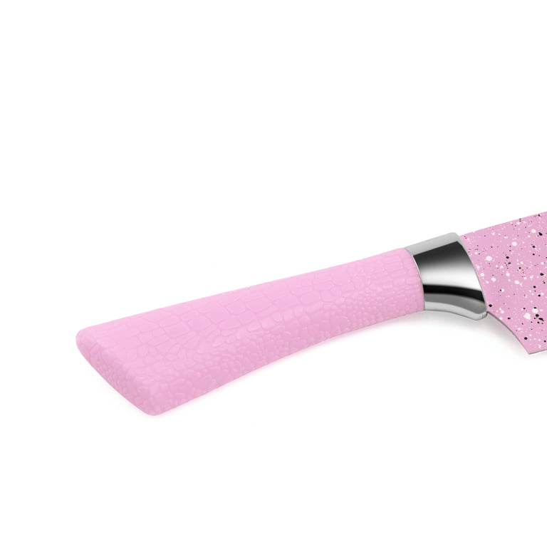 waitfu Pink Knife Set, 6 Piece Nonstick Coating Stainless Steel Kitchen  Knives Sets, Ultra Sharp Kitchen Knife Chef Knife with Peeler Scissors for