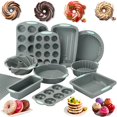 thumbnail image 2 of Bread Muffin Mold Silicone Bakeware Set Kitchen Non-Stick Oven Baking Pans Cupcake Cookies Donut Baking Sheet Pizza Silicone Pan (9), 2 of 7