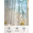 thumbnail image 6 of Sheer Curtains 45 Inch Length, Blue Semi Sheer Curtains Light Filtering Window Treatment, Summer Beach Coastal Nautical Ocean Starfish Privacy Voile Drapes for Living Room Bedroom 52x45 Inch, 6 of 7