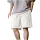 thumbnail image 2 of pstuiky Hombres bajos, Pantalones cortos casuales y modernos de verano para hombre con cintura elástica y cordón de color sólido Pantalones cortos cargo, 2 of 9