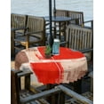 thumbnail image 2 of nqOlkjepod Red Ombre Outdoor Tablecloth with Umbrella Hole & Zipper, Farmhouse Contemporary Abstract Checked Round Table Cover 60 Inch, Dining Waterproof Table Cloth Protector for Patio/Party/Picnic, 2 of 7