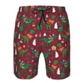 thumbnail image 3 of Balery Dinosaur Christmas Traje de Baño Estilo Hawaiano para Hombre, Shorts de Secado Rápido con Bolsillos-XX-Large, 3 of 6