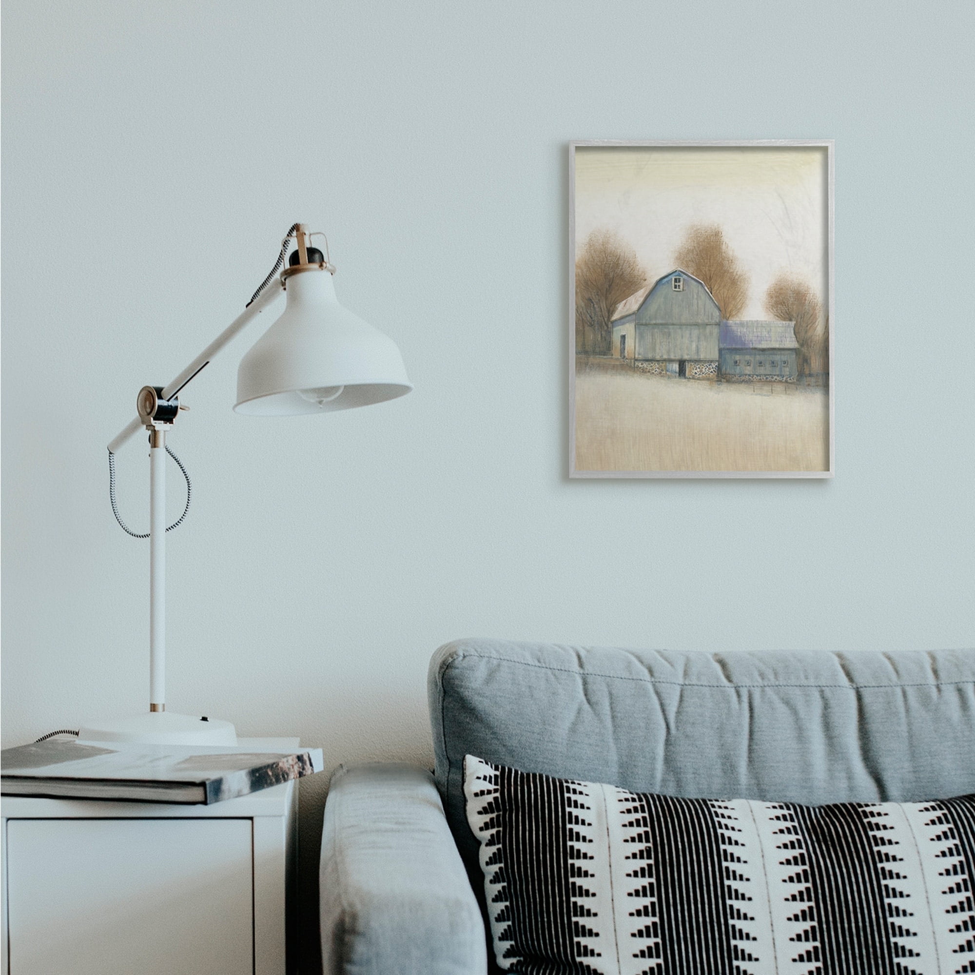 Stupell Industries Vintage Farm Barn Stable Neutral Autumn Tones Gray Framed by Tim O'Toole