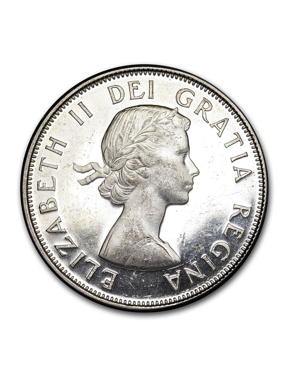 Collectible 1959-1964 Canada Silver 50 Cents Elizabeth II Avg Circ