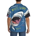 thumbnail image 5 of Daiia Great White Shark Men's Linen Shirts Short Sleeve Casual Shirts Button Down Shirt for Men Beach Summer Wedding Shirt-4X-Large, 5 of 7