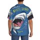 thumbnail image 3 of Balery Great White Shark Camisa Casual de Manga Corta con Botones para Hombre, Texturizada, Estilo Cubano, para Playa, Verano-3X-Large, 3 of 5
