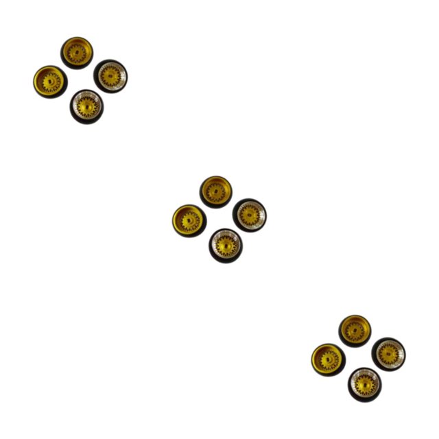 Baohd 1/2/3/5 RC Wheel Rim Tires Reliable and High-Performance for Wltoys K969 K989 P929 128 Scale Buggy Hobby Yellow 3PCS