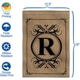 thumbnail image 4 of Anley Monogram Letter R Garden Flag, Double Sided Family Last Name Initial Yard Flags 18 x 12.5 Inch, 4 of 6