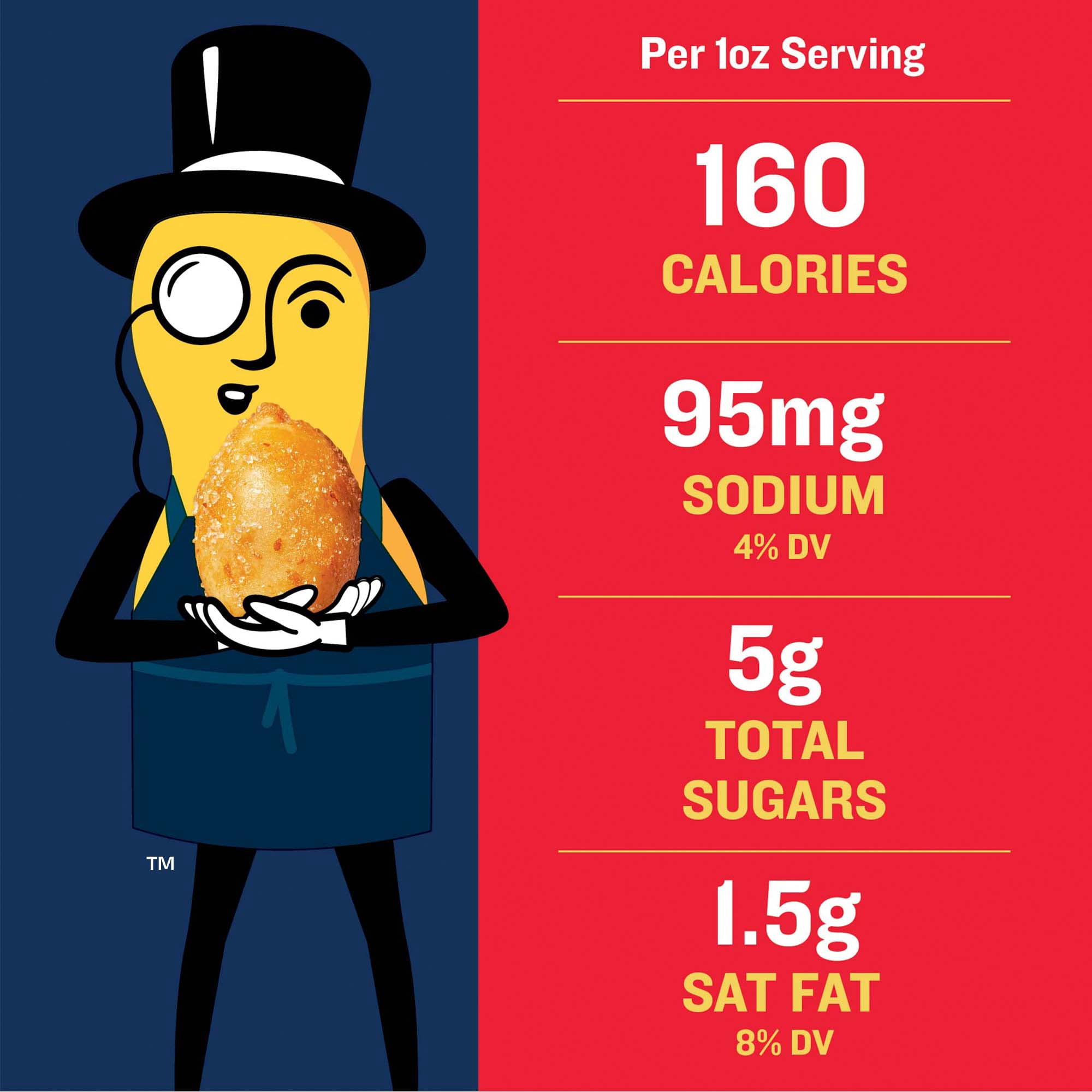 PLANTERS Salted Caramel Peanuts, Sweet and Salty Snacks, Plant Based Protein, 6 oz Canister