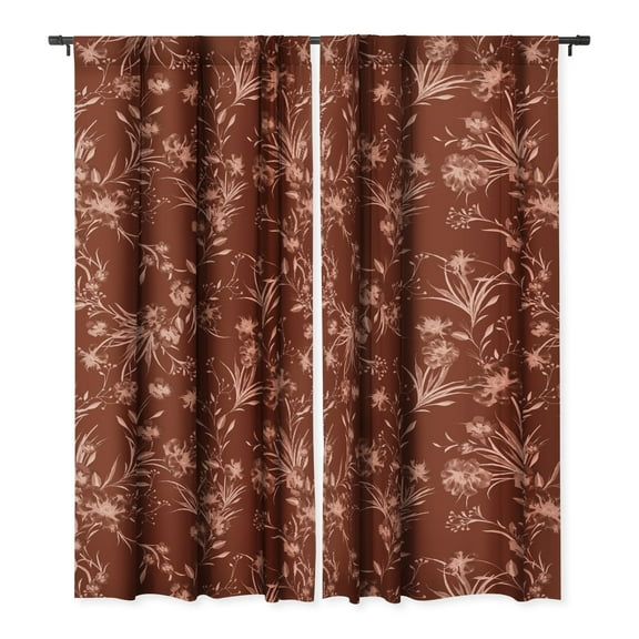 Society6 Gabriela Fuente Holiday Floral Single Panel Room Darkening Window Curtain 50" x 96"