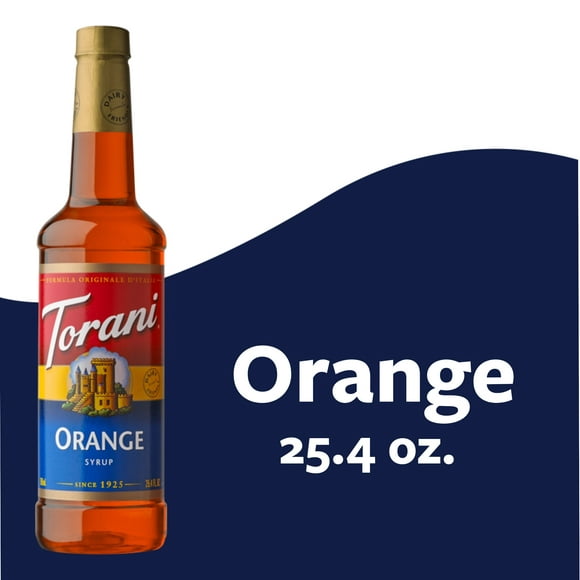 Torani Orange Flavoring Syrup, Drink Mix, Handcrafted Soda Flavoring, 25.4 oz