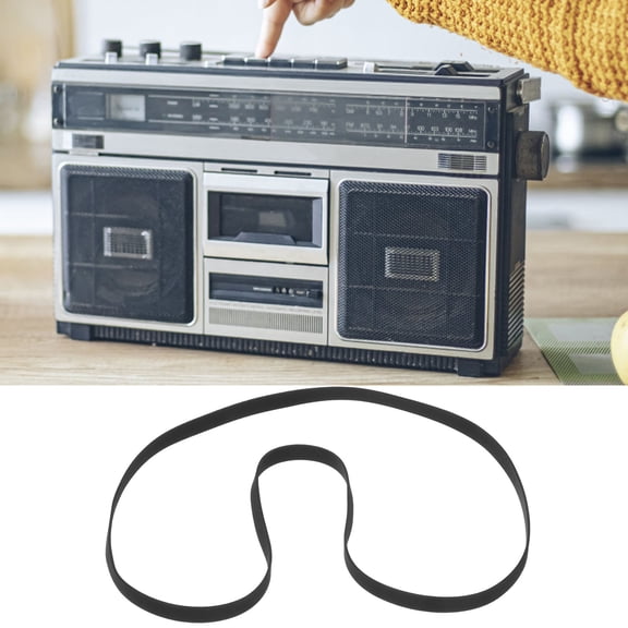 SEWCHICS Replacement Rubber Cassette Player Belt for Recorder Devices Black, Compatible with Tape Players